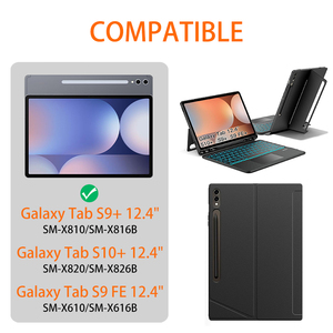 En stock pour <span class=keywords><strong>Samsung</strong></span> <span class=keywords><strong>Galaxy</strong></span> <span class=keywords><strong>Tab</strong></span> S10+ 12.4 " Clavier magique <span class=keywords><strong>7</strong></span> rétroéclairages RVB Clavier détachable pour tablette - Product Image 2
