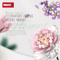 Ensemble de blocs de construction de bouquets de fleurs Woma Factory pour jouets personnalisés OEM ODM, décoration de la maison (11120-DS)