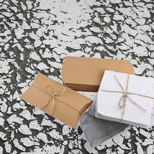 Cajas de Regalo Desechables <span class=keywords><strong>JUMI</strong></span> de 6.3 Pulgadas, Tipo Almohada, de Papel Kraft, con 100 Pies de Cordón de Yute, Laminado Brillante, Grado Alimenticio, Cierre Magnético para Recuerdos de Boda - Product Image 3