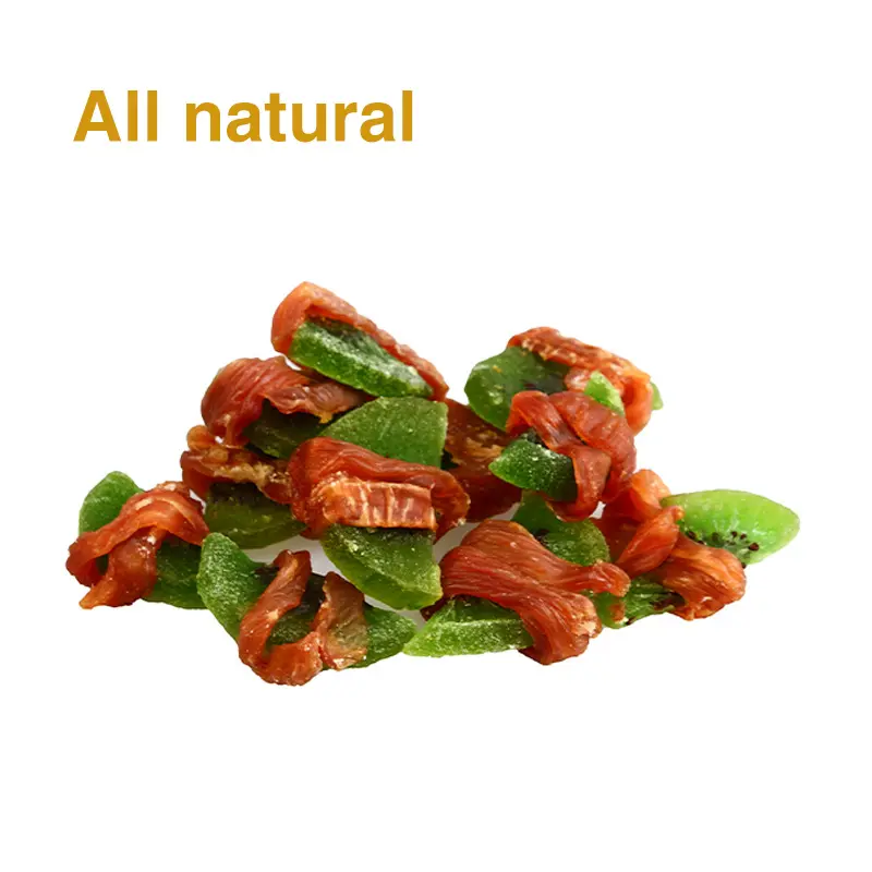 Shandong Wanpy chicken jerky and kiwi fruit twists with no artificial colors&flavors