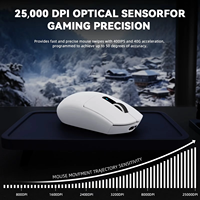 Souris de jeu sans fil tri-mode ATTACK SHARK G3 PRO avec station de charge, 25000 DPI, design ergonomique, double pilote, ultra légère