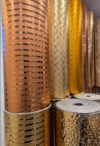Lámina Metálica Autoadhesiva de Color Dorado para Decoración de Paredes Interiores, Precio de Fábrica UDK, Buena Calidad - Product Image 1