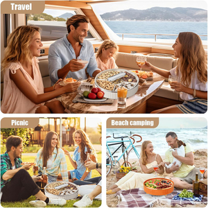 Organizador Giratorio de Plástico con 5 Compartimentos para Alimentos, Dulces, <span class=keywords><strong>Frutos</strong></span> Secos, Ensaladas, Aperitivos, Caja de Almacenamiento - Product Image 5
