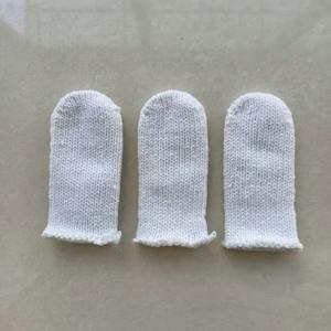 Anti-Slijtage Industriële Arbeid Dik En Duurzaam Katoen Hitte Antislip Slijtvaste Witte Vinger Babybedjes Voor Vingerbescherming - Product Image 3