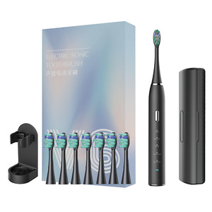 Brosse à dents électrique sonique rechargeable, étanche IpX7, avec 6 têtes de brosse, étui de voyage portable pour le blanchiment des dents - Product Image 3