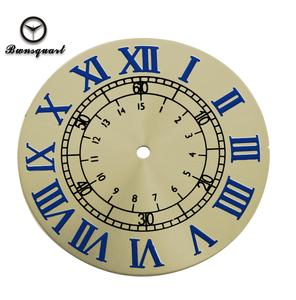 Montre ronde bleu mer profonde cadran motif soleil lettres romaines en or Rails en or Index Minutes secondes montre-bracelet pièces - Product Image 3