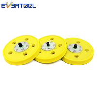 EVERTOOL Plaque de ponçage universelle de 5 pouces avec filetage externe 5/16 UNF, support en uréthane pour ponçage plat des surfaces solides