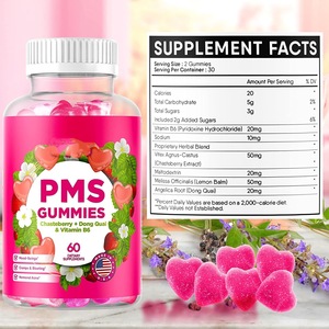 Cross Border Popular <span class=keywords><strong>Titok</strong></span> Producto Vegetariano PMS Guimmies Período menstrual de las mujeres Guimmies 60 Guimmies por botella - Product Image 3