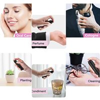 Flacons de voyage de poche miniatures 5ml 8ml 10ml 15ml 20ml en plastique rechargeables avec atomiseur de parfum en aluminium à visser à vendre