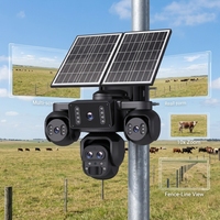 SZGOING 4G 5 Lensli AOV Solar Dış Mekan PTZ Güvenlik Kamerası 4K Ultra HD CMOS IP66 Su Geçirmez 7/24 Sürekli Kayıt O-Kam Uygulaması
