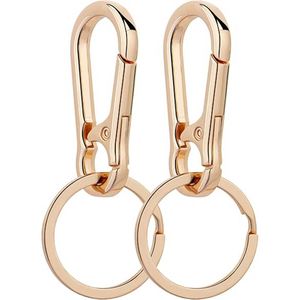 Porte-clés en métal OEM avec crochet et clip pour femmes, hommes, clés de maison et de voiture, accessoires de voyage et de randonnée, marque privée, vente en gros - Product Image 1