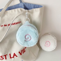 Porte-monnaie en peluche miniature de dessin animé, porte-clés, petit sac de rangement promotionnel, porte-monnaie en peluche en forme d'animal mignon pour enfants