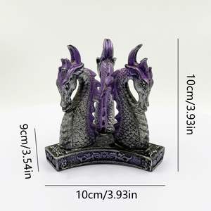 Base de Cristal con Cabeza de Dragón Creativa, Pintada a Mano, Artesanía de Resina, Decoración para el Hogar, Escritorio, Grifo - Product Image 6