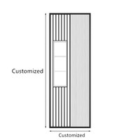 Paravents en verre trempé ondulé modernes et simples pour bureau, entrée, salle de bain, salon, entrepôt – Durables