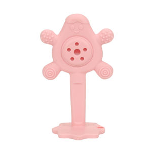 OEM ODM prix usine mignon fleur forme violet de qualité alimentaire silicone liquide jouet de dentition anneau de dentition jouet de dentition - Product Image 5