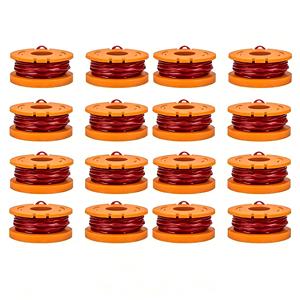 WA0010 WA0004 Lot de 16 bobines de rechange pour coupe-bordures, fil nylon 1,6 mm 10FT/3,05M pour tondeuse Worx WG151 WG163 WG170 - Product Image 1