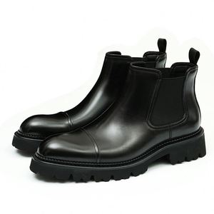 New Arrivals: High-top <b>Leather</b> <b>Work</b> <b>Boots</b> Genuine <b>Leather</b> Luxury <b>Boots</b> - Product Image 4