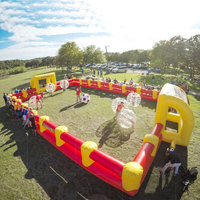 Vente chaude jeux de sport de plein air durables savon de terrain de football gonflable arène de terrain de football super glissante et amusante