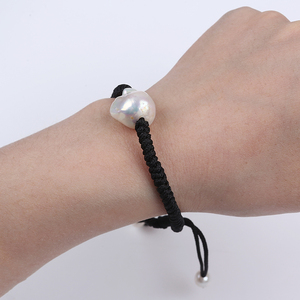 <span class=keywords><strong>Bracciale</strong></span> Artigianale con Grandi <span class=keywords><strong>Perle</strong></span> Barocche Regolabile per Signore e Donne - Product Image 5