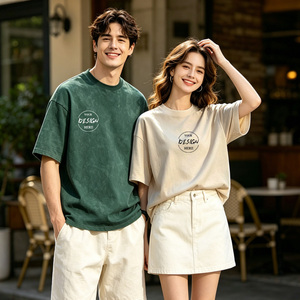 Camisetas Ecológicas Personalizadas de Cuello Redondo, Estilo Vintage, de Algodón, Talla Grande para Mujer, para Verano - Product Image 1