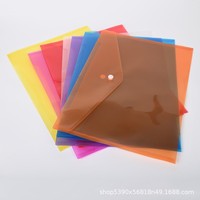 Carpeta de Archivo con Botón, Transparente, de PP, para Almacenamiento de Documentos, con Logotipo Impreso Digitalmente en Varios Colores, Tamaño A4