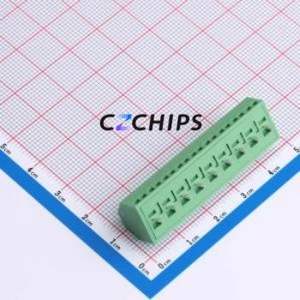DB127S-5.0-9P-GN-S Screw Terminal Block Through hole Component (THT),P=5mm Connector 1x9P 5mm Green Through Hole - Product Image 2