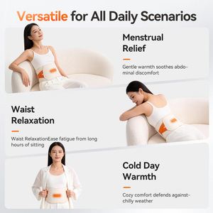 TOHACHI Wireless Waist Massager Red-Light <b>Heating</b> Therapy Timing Control for <b>Back</b> Pain Relief Lumbar <b>Support</b> massage belt - Product Image 2