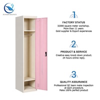 Casier métallique individuel pour vestiaire de personnel scolaire et de salle de sport, armoire de rangement pour vêtements et colis en acier pour travailleurs