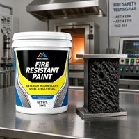 Peinture ignifuge résistante aux intempéries pour la protection intumescente des structures en acier, des abris extérieurs, des auvents, des supports de tuyaux et des cadres