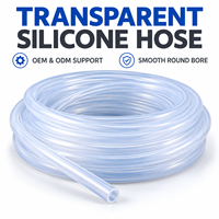 Tuyau en silicone transparent sur mesure OEM, flexible, de qualité alimentaire, pour équipement de boissons, transfert de fluides et fourniture sous marque privée
