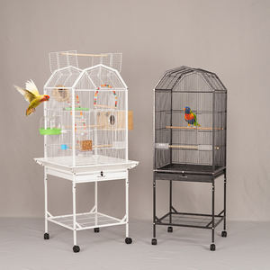 Grande <span class=keywords><strong>cage</strong></span> à oiseaux roulante robuste avec roues à vendre 46x46x94cm plateau amovible pour perroquets facile à déplacer et à nettoyer la volière domestique - Product Image 1