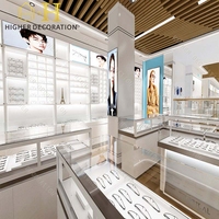 Vitrine d'exposition de lunettes moderne et minimaliste pour opticien, meuble de présentation de lunettes, présentoir optique