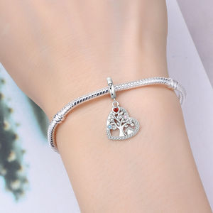 Original White Copper <b>Bead</b> <b>Bracelet</b> - DIY Heart Tree of Life Jewelry, Personalized Women's Jewelry - Product Image 6