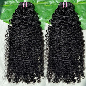 Extensions de cheveux humains permanents de qualité supérieure, double trame, cuticules alignées, donneur unique, vente chaude, prix d'usine, VKC Kinky Curly - Product Image 2