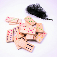 Jeu de dominos double six géants colorés personnalisés, jouets éducatifs