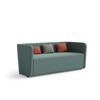 Ensemble de canapés de bureau commerciaux à dossier moyen en tissu et cuir PU pour salle à manger, discussion, négociation, réunion, réception