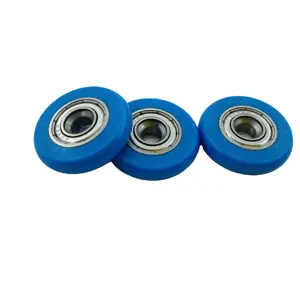 Quality supplier blue round pulley size 5*24*5mm low noise bearing plastic pulley