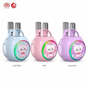 Altoparlante Portatile per Bambini a Forma di Gatto con Doppio Microfono Wireless, Luci RGB e Modificatore di Voce, Regalo per Feste di Compleanno - Product Image 3