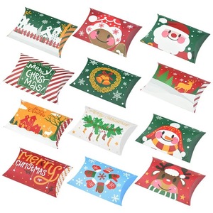 Günstige Papier kissen personal isierte Frohe Weihnachten Chocolate Candy <span class=keywords><strong>Box</strong></span> Verpackung für Geschenke - Product Image 1