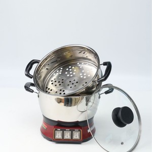 Multifunctional Stainless Steel <b>Electric</b> <b>Steamer</b> 24 Cm Single Layer For Home Cooking Stirring Steaming - Product Image 2