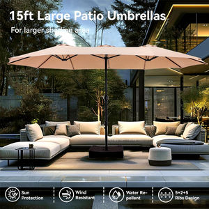 Sombrilla de Patio Grande Resistente a los Rayos UV, Tipo Romana, de Doble Cabezal, Resistente al Viento, para Decoración de Jardín - Product Image 3