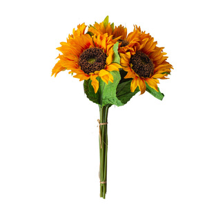 Bouquet de tournesols artificiels en soie West Lake Butterfly, 30cm-100cm, pour décorations de mariage et de maison - Product Image 5