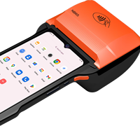 Terminal POS Genggam Android 14 6,5 Inci dengan Printer 80mm Bluetooth & USB