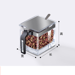 4pcs Cucina <span class=keywords><strong>sale</strong></span> <span class=keywords><strong>e</strong></span> <span class=keywords><strong>zucchero</strong></span> condimento box spezia vaso set con ripiano - Product Image 4