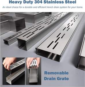 Caniveau de Drainage de Sol Professionnel en Acier Inoxydable pour Salle de Bain d'Hôtel - Product Image 2