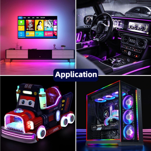 Bande LED RGB WS2812B 5V avec circuit intégré, 60/100/144 LED par mètre, programmable, 5050, pleine couleur, flexible - Product Image 5
