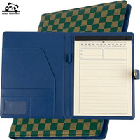 Porte-documents d'affaires en cuir PU à carreaux personnalisé, porte-bloc-notes juridique |   Format lettre A4 |   Porte-documents de travail