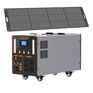 Dispositif de stockage d'énergie à onde sinusoïdale pure de grande capacité 15 kWh avec roues pivotantes, panneau solaire, générateur de voiture, batterie au lithium fer phosphate - Product Image 1