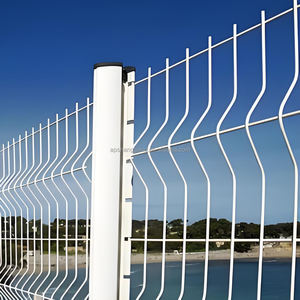 Clôture en grillage soudé en métal galvanisé recouvert <span class=keywords><strong>de</strong></span> PVC personnalisée pour l'extérieur, panneaux 3D, pliage en V, clôture <span class=keywords><strong>de</strong></span> jardin incurvée - Product Image 3