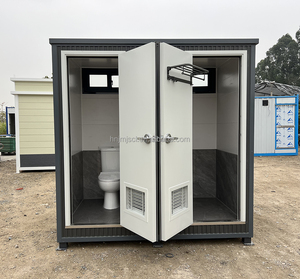 Toilettes portables écologiques en acier personnalisables à double compartiment avec installation facile pour les écoles et les parcs - Product Image 2
